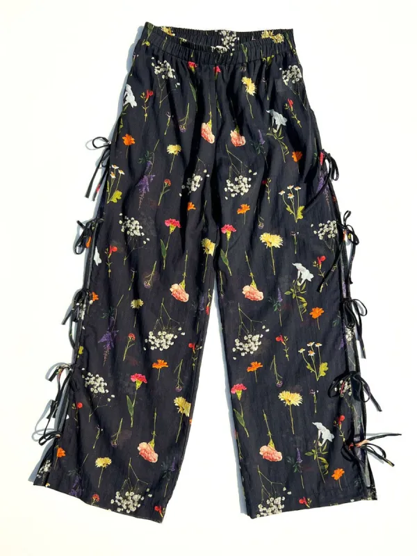 Evelyn Tie Pant - Wildflower Ink sold by Lisa Says Gah