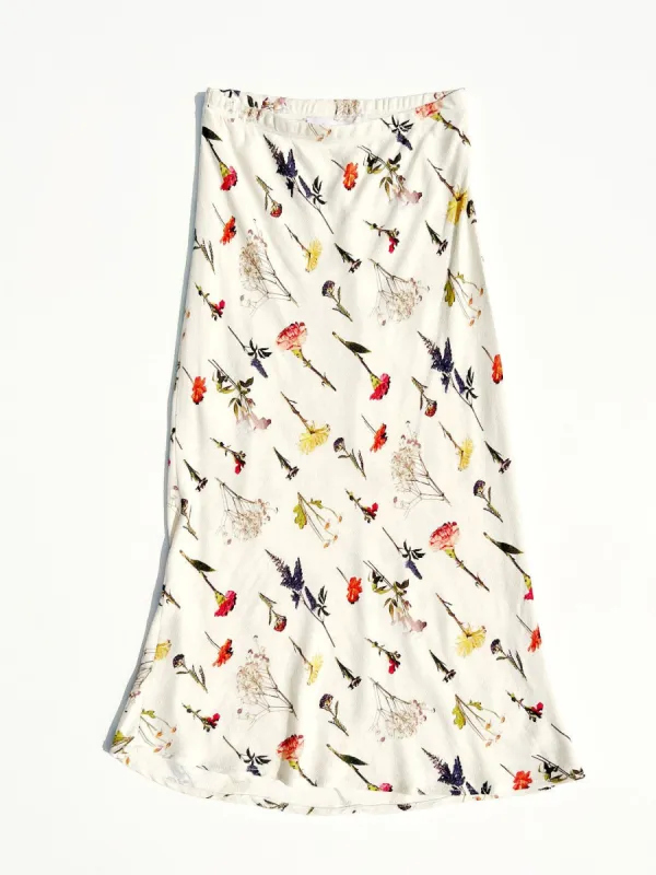 Sandy Midi Skirt - Wildflower Ivory sold by Lisa Says Gah