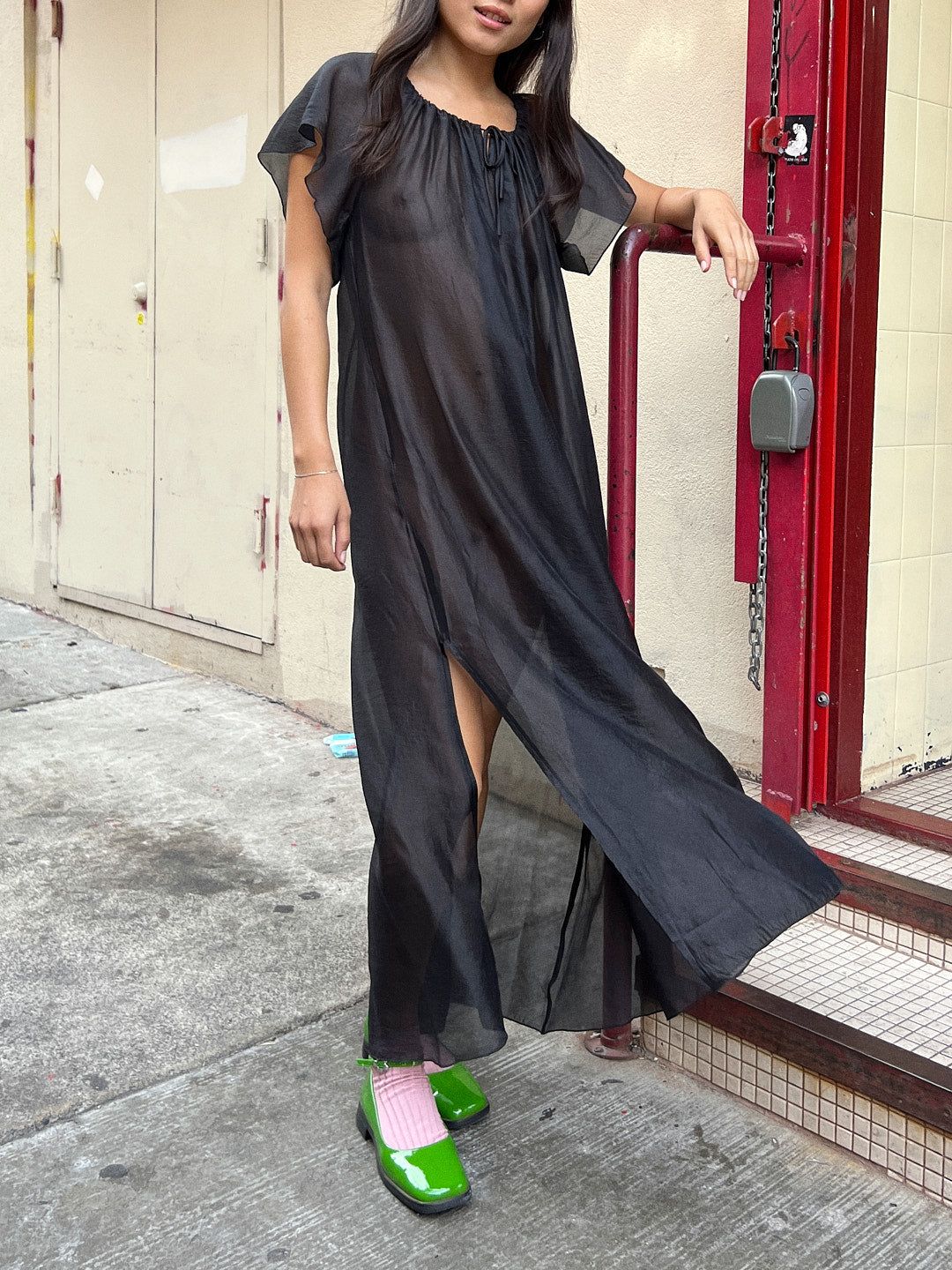Birdie Maxi Dress - Black Organza sold by Lisa Says Gah product image thumbnail 4