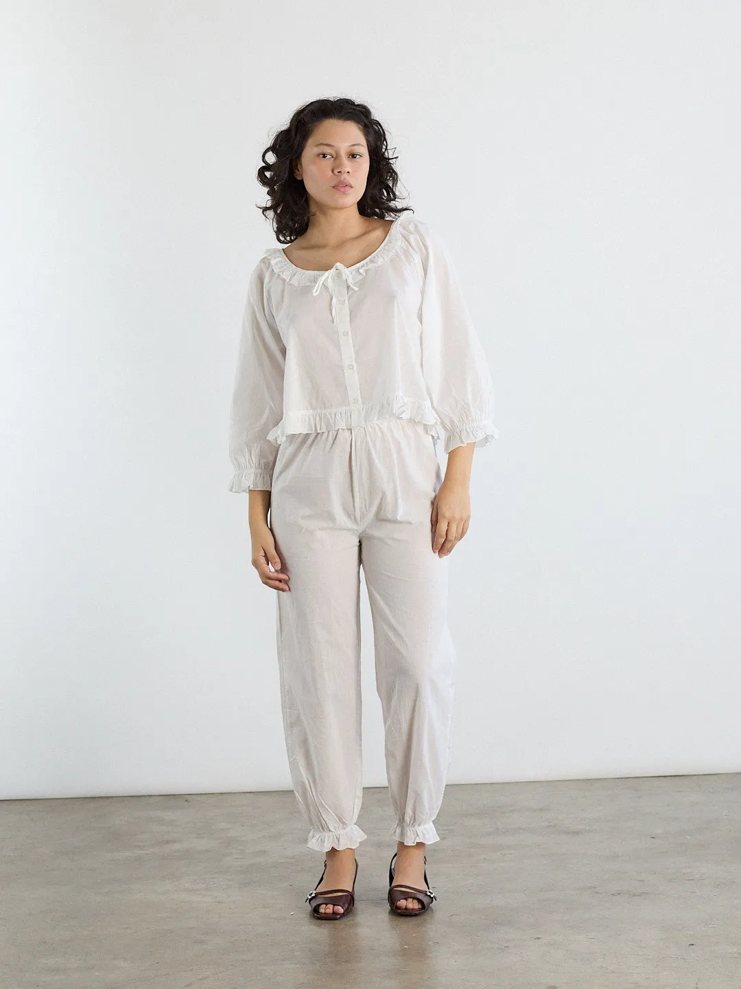 Ophelia Pant Sleep Set - White sold by Lisa Says Gah product image thumbnail 2
