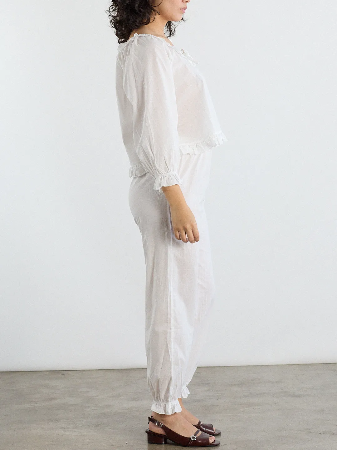 Ophelia Pant Sleep Set - White sold by Lisa Says Gah product image thumbnail 5