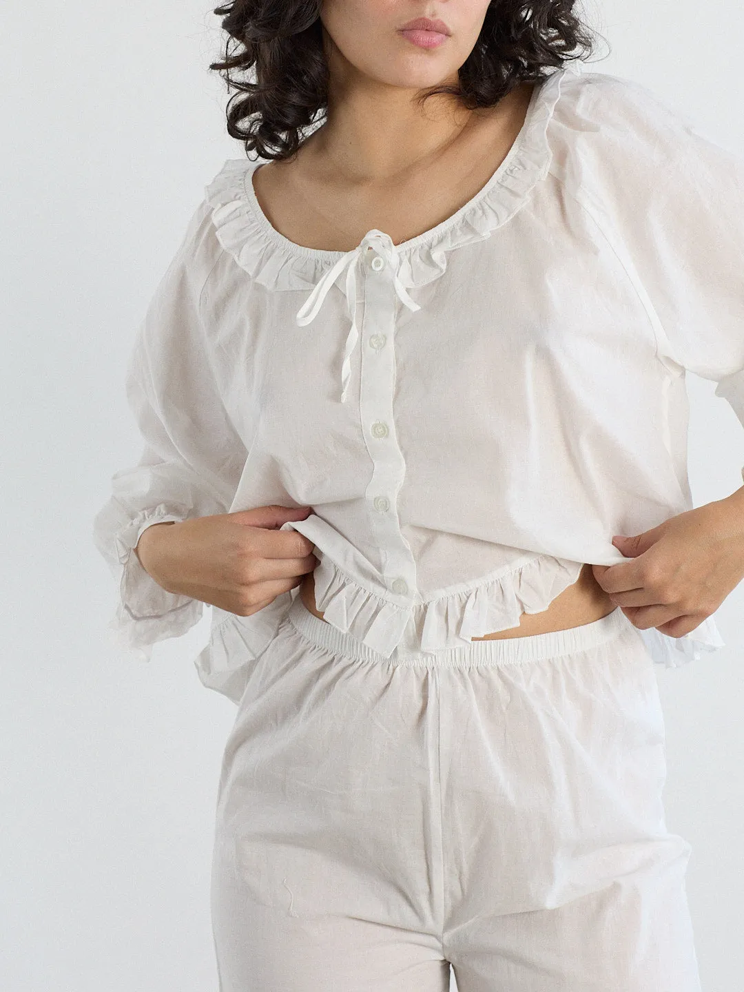 Ophelia Pant Sleep Set - White sold by Lisa Says Gah product image thumbnail 3