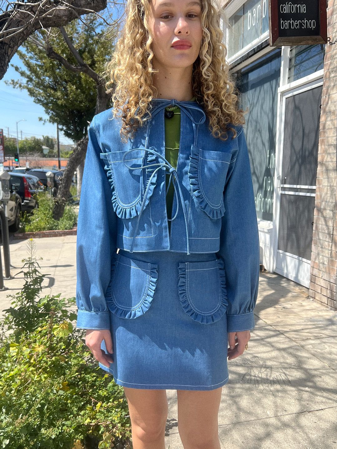 Tate Mini Skirt - Blue sold by Lisa Says Gah product image thumbnail 5