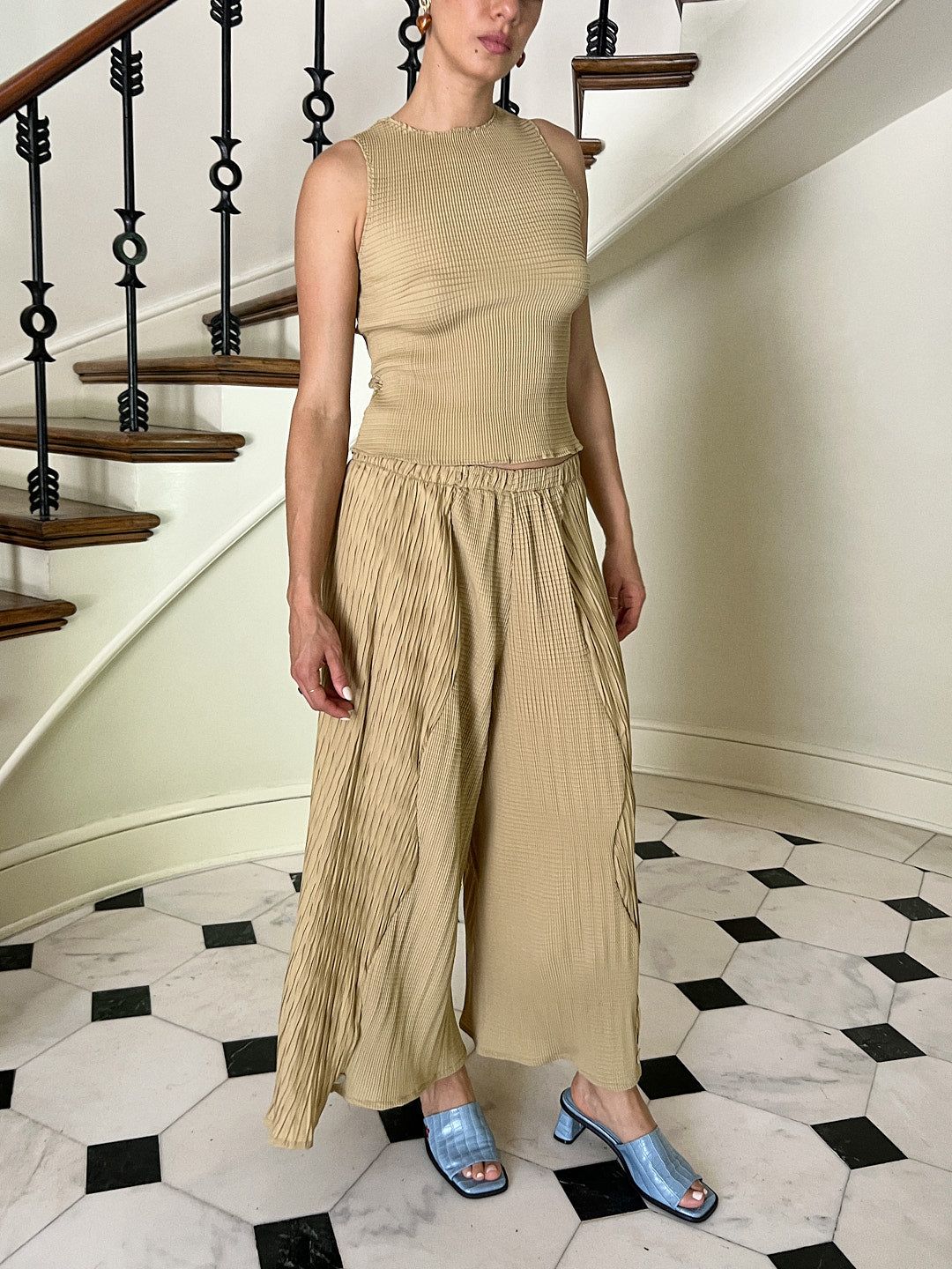 Simple Pleat Tank - Beige Square sold by Lisa Says Gah product image thumbnail 8