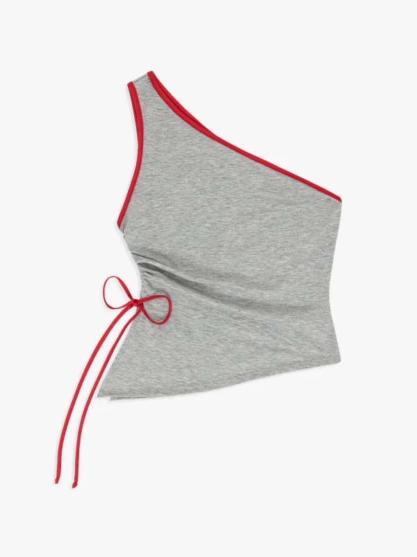 Emily Tank - Heather/Red sold by Lisa Says Gah
