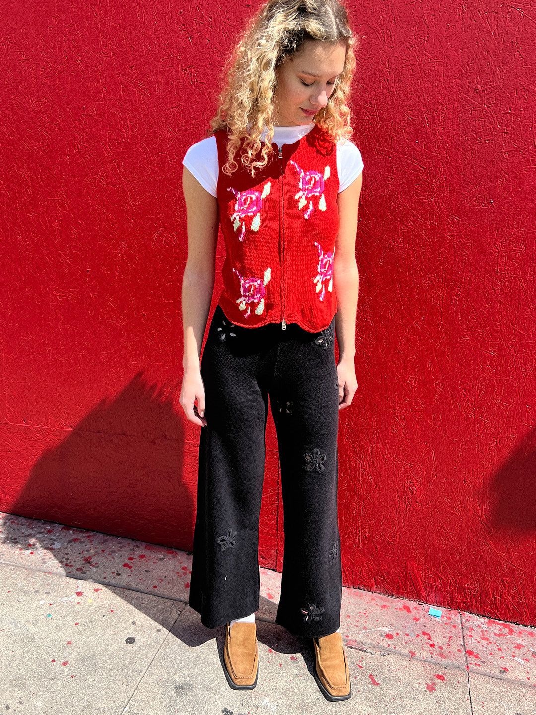 Onika Jacquard Top - Red sold by Lisa Says Gah product image thumbnail 3