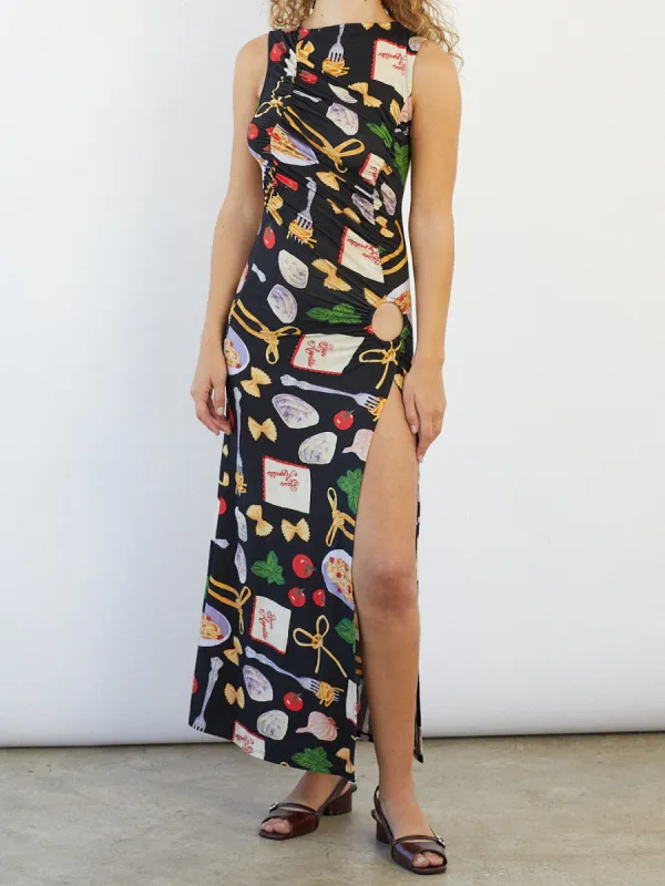 Savannah Cinch Dress - Buon Appetito Black sold by Lisa Says Gah