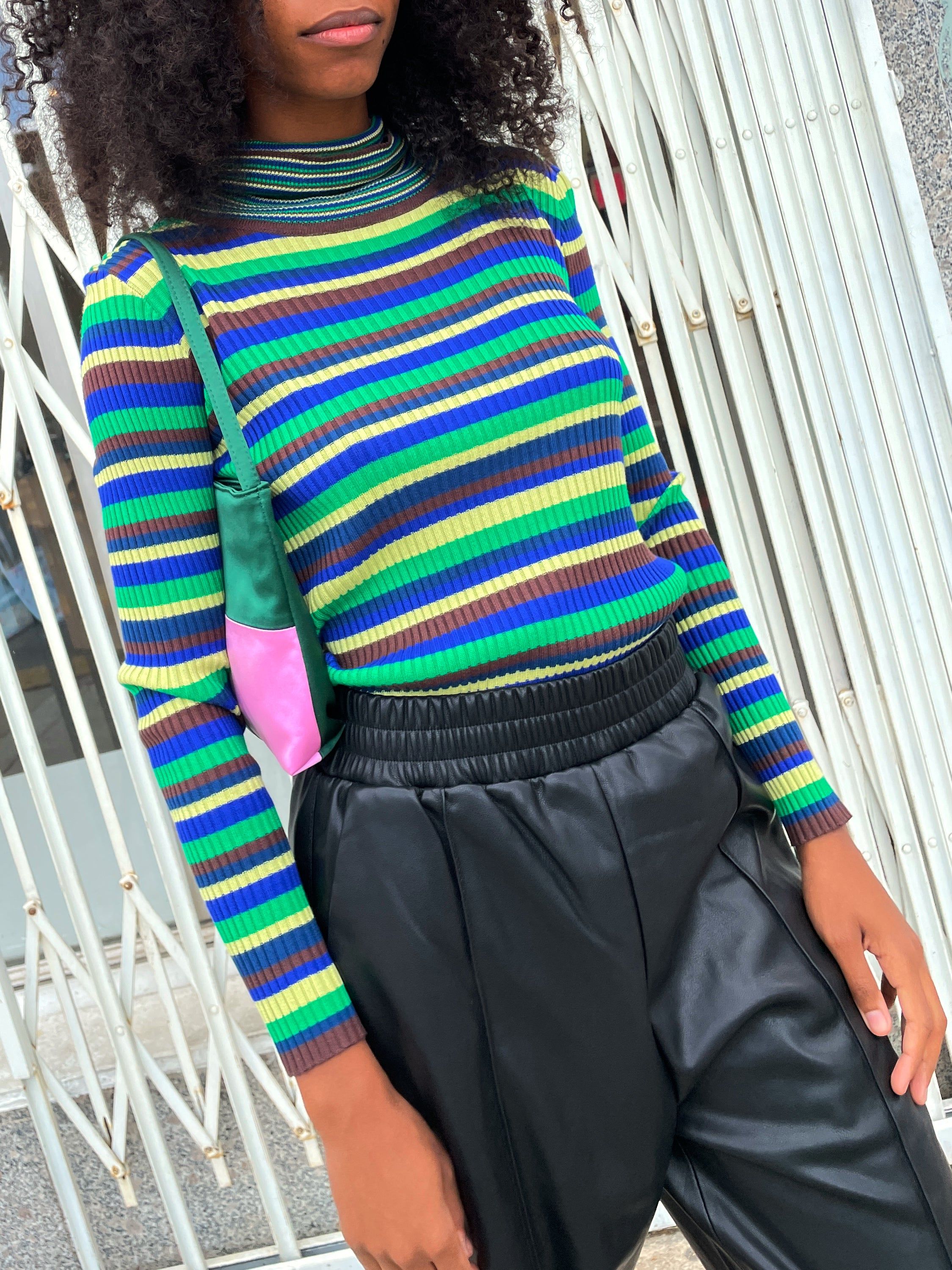 Davis Turtleneck - Lazuli Stripe sold by Lisa Says Gah product image thumbnail 2