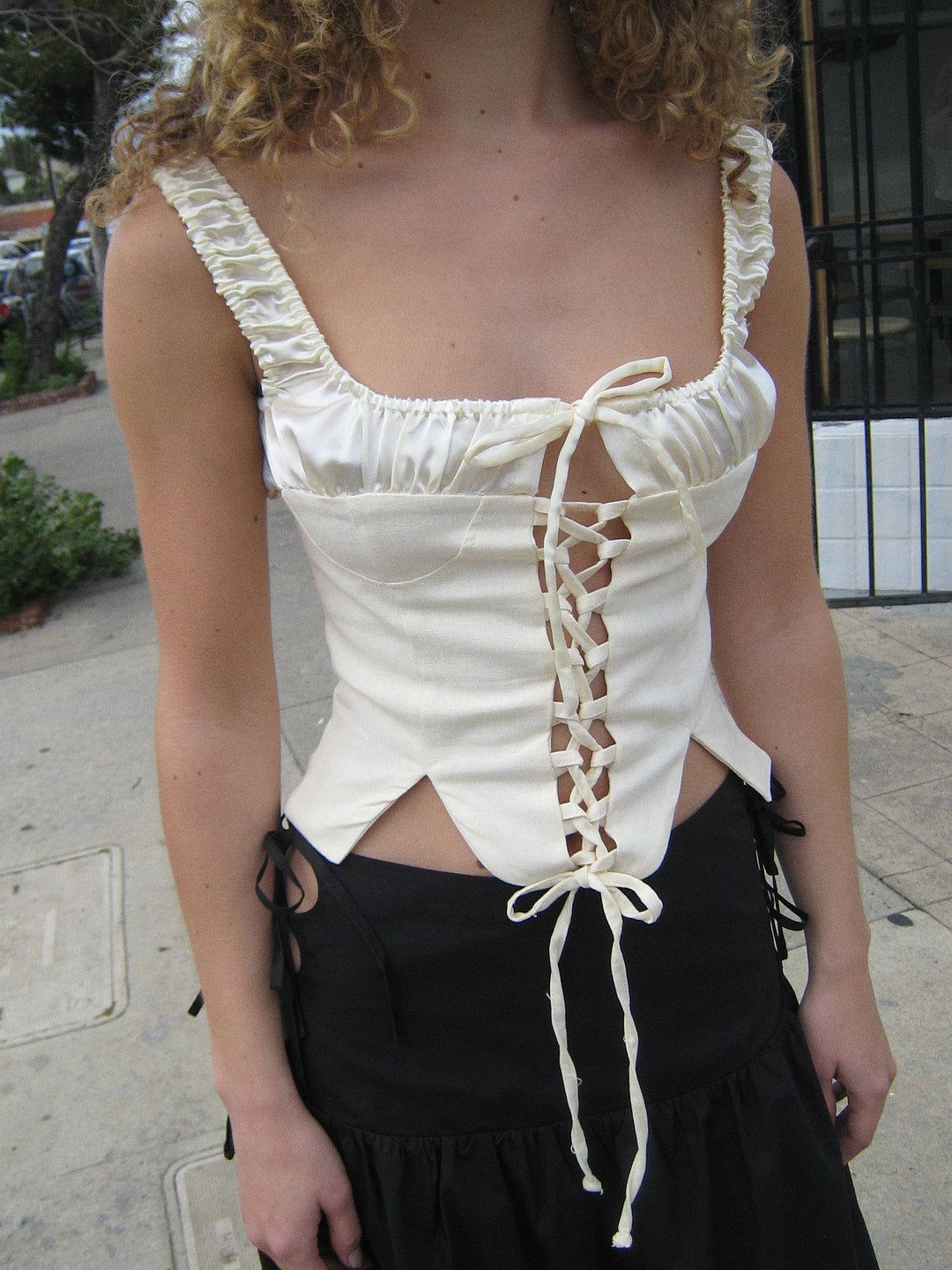 Emma Lace Up Corset - Ivory sold by Lisa Says Gah product image thumbnail 6