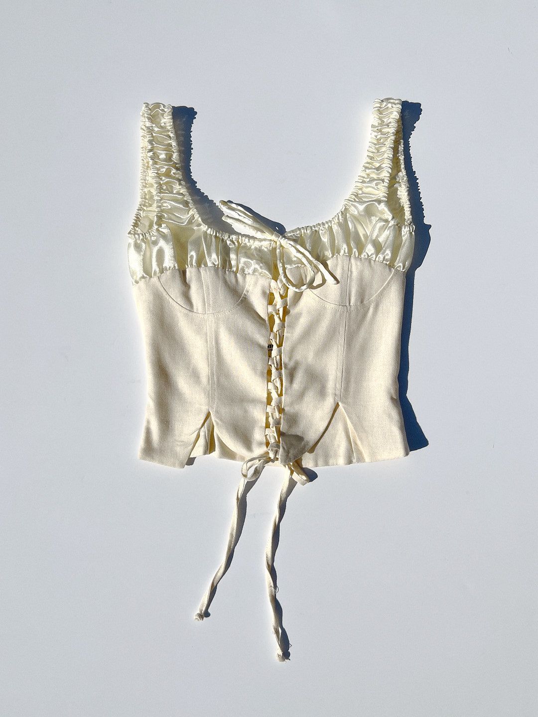 Emma Lace Up Corset - Ivory sold by Lisa Says Gah product image thumbnail 2