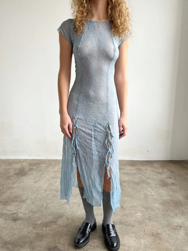 Mariposa Lace Midi Dress - Delicate Blue sold by Lisa Says Gah