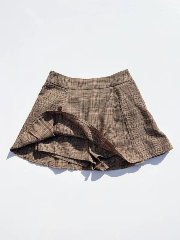 Liv Skort - Tan/Wine sold by Lisa Says Gah