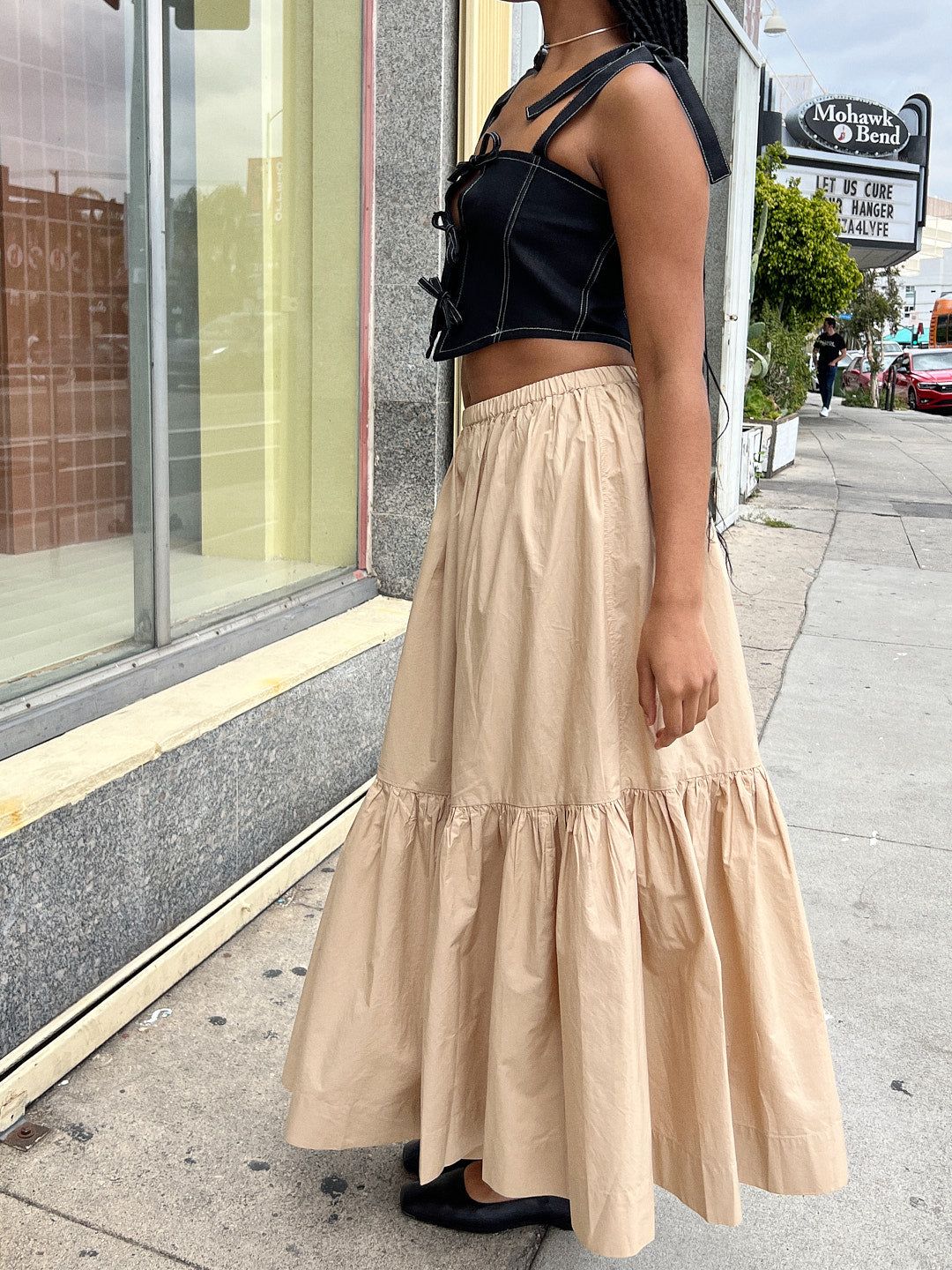 Cotton Poplin Maxi Skirt - White sold by Lisa Says Gah product image thumbnail 4