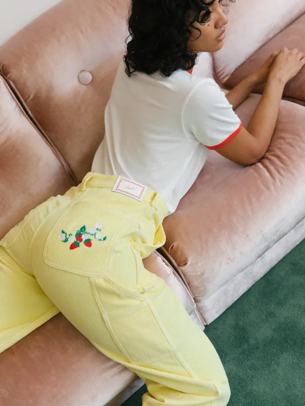 Dylan Pant - Butter/Strawberries sold by Lisa Says Gah