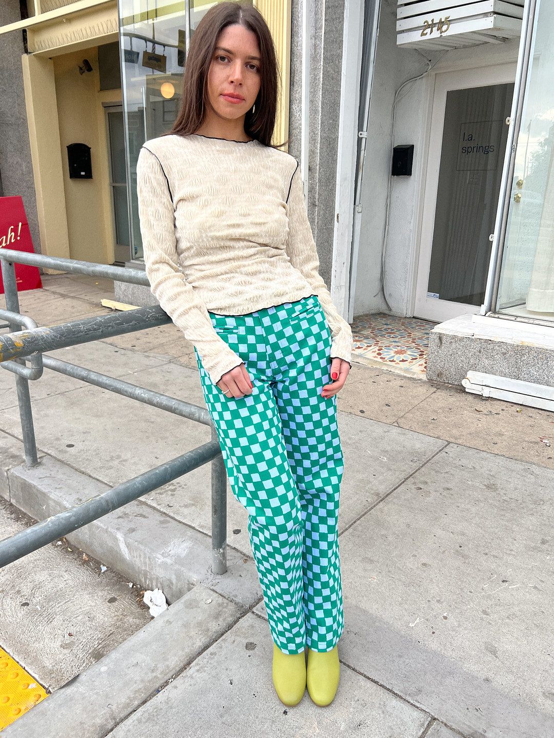 Kokomo Pant - Blue/Green Check sold by Lisa Says Gah product image thumbnail 5