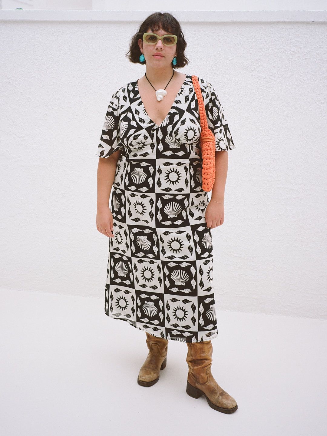 Grace Dress - Warm Sun Black/Ivory sold by Lisa Says Gah product image thumbnail 5