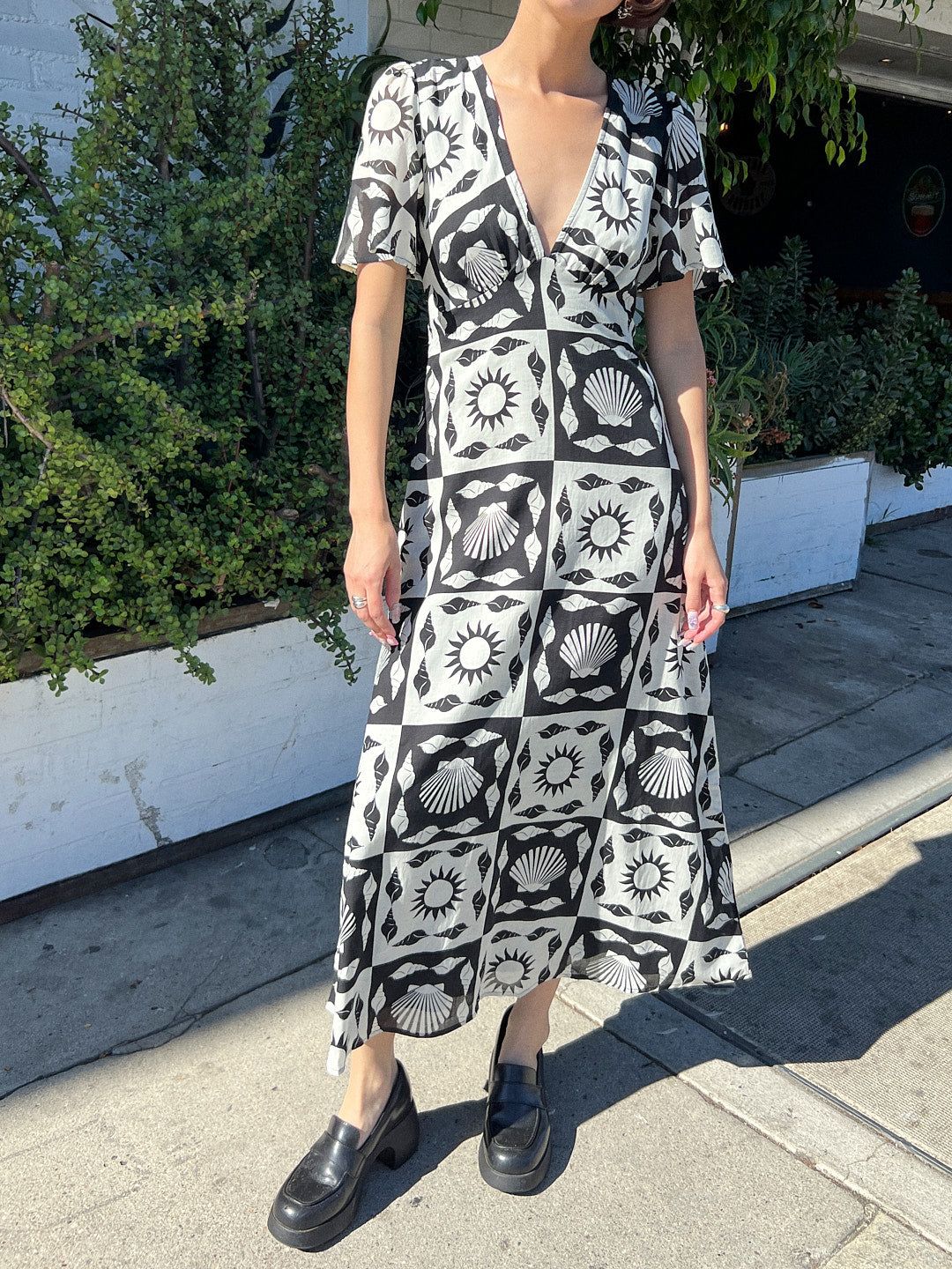 Grace Dress - Warm Sun Black/Ivory sold by Lisa Says Gah product image thumbnail 3