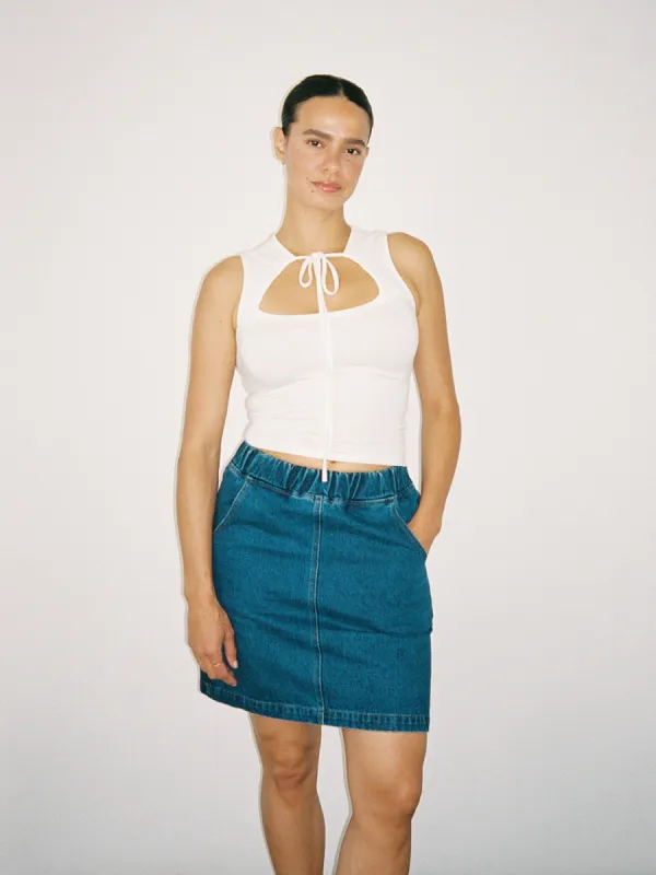 City Skirt - Blue Denim sold by Lisa Says Gah
