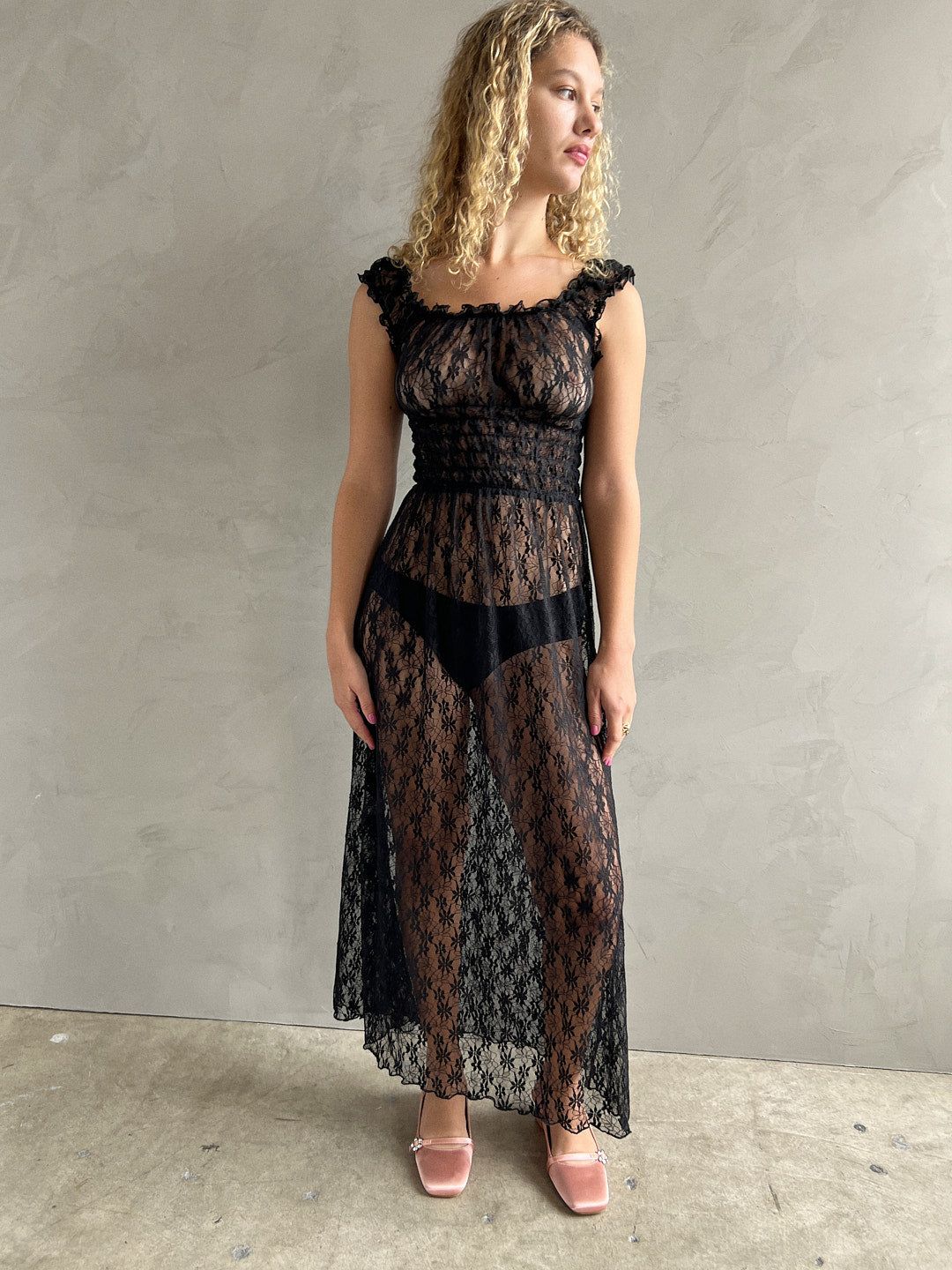 Annie Dress - Caviar Lace sold by Lisa Says Gah