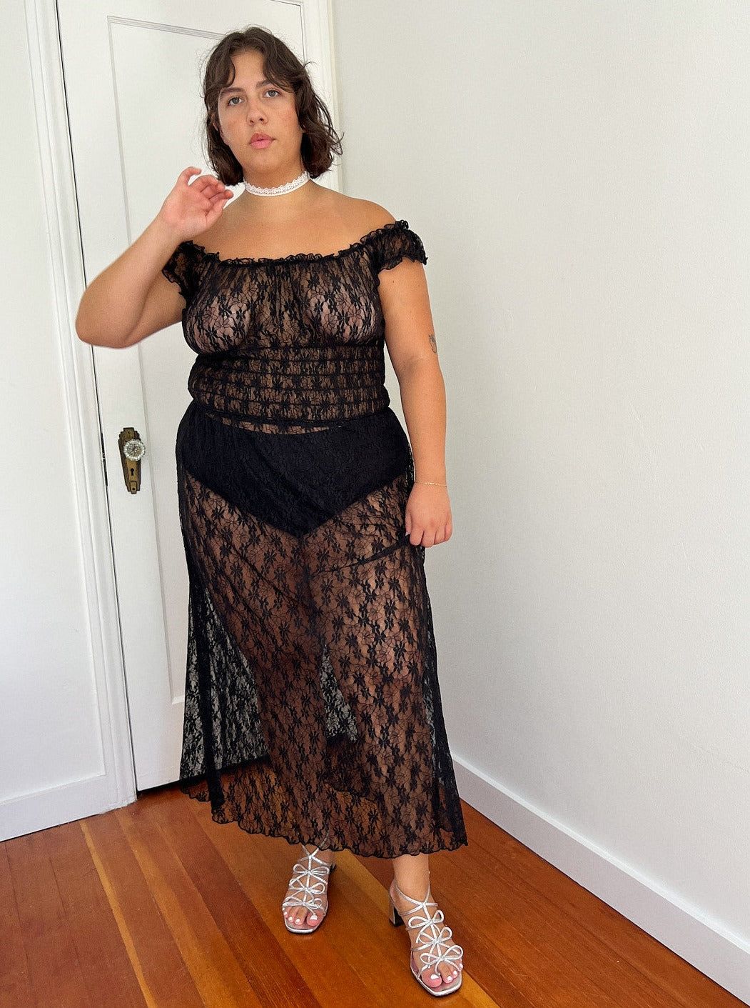 Annie Dress - Caviar Lace sold by Lisa Says Gah product image thumbnail 2