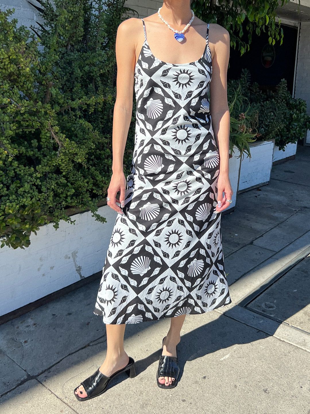 Sofia Slip Dress - Warm Sun Black/Ivory sold by Lisa Says Gah product image thumbnail 5