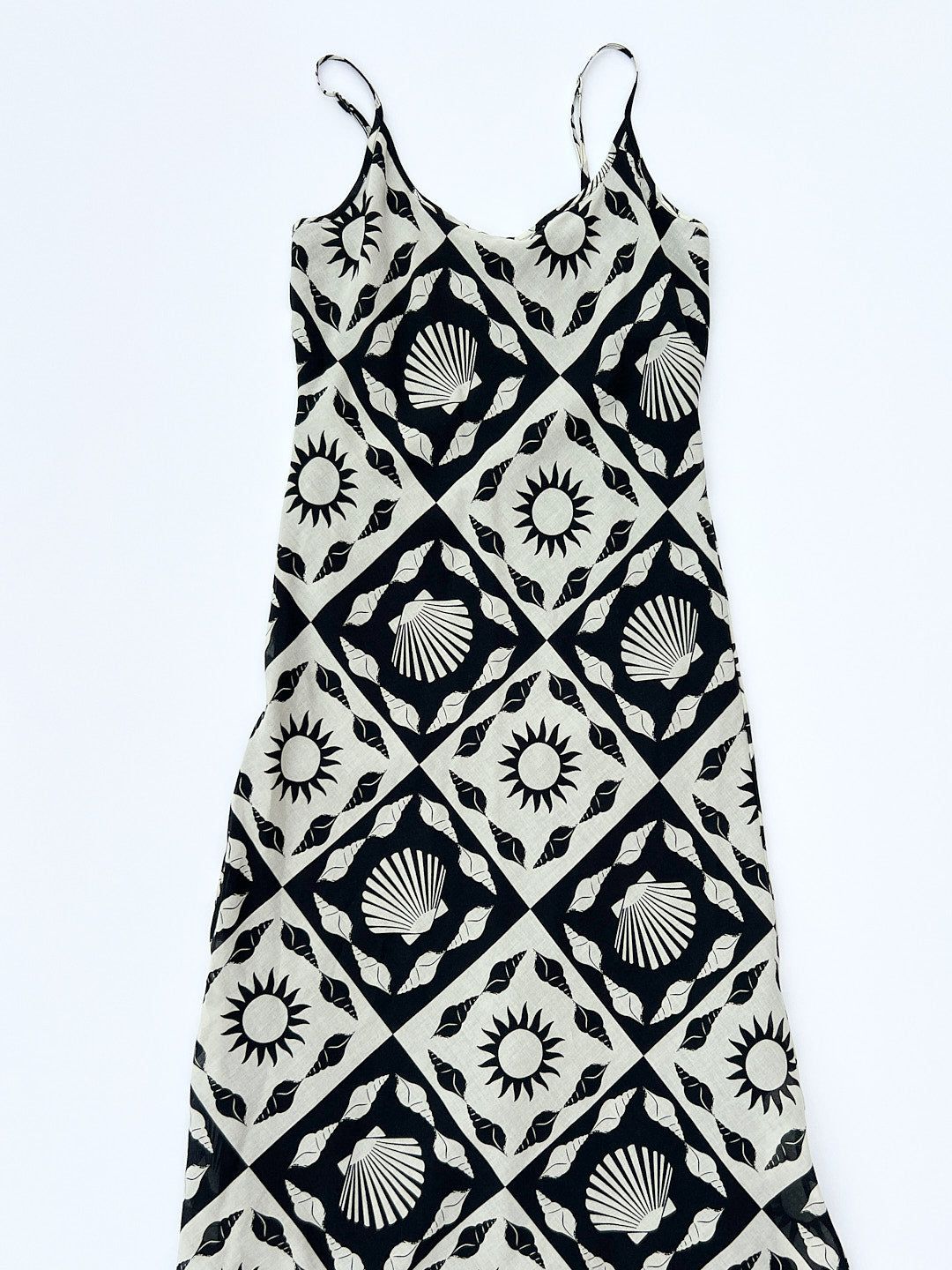 Sofia Slip Dress - Warm Sun Black/Ivory sold by Lisa Says Gah product image thumbnail 2