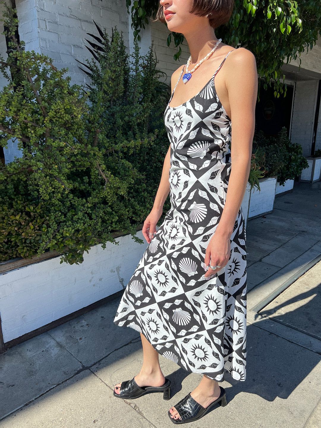 Sofia Slip Dress - Warm Sun Black/Ivory sold by Lisa Says Gah product image thumbnail 4