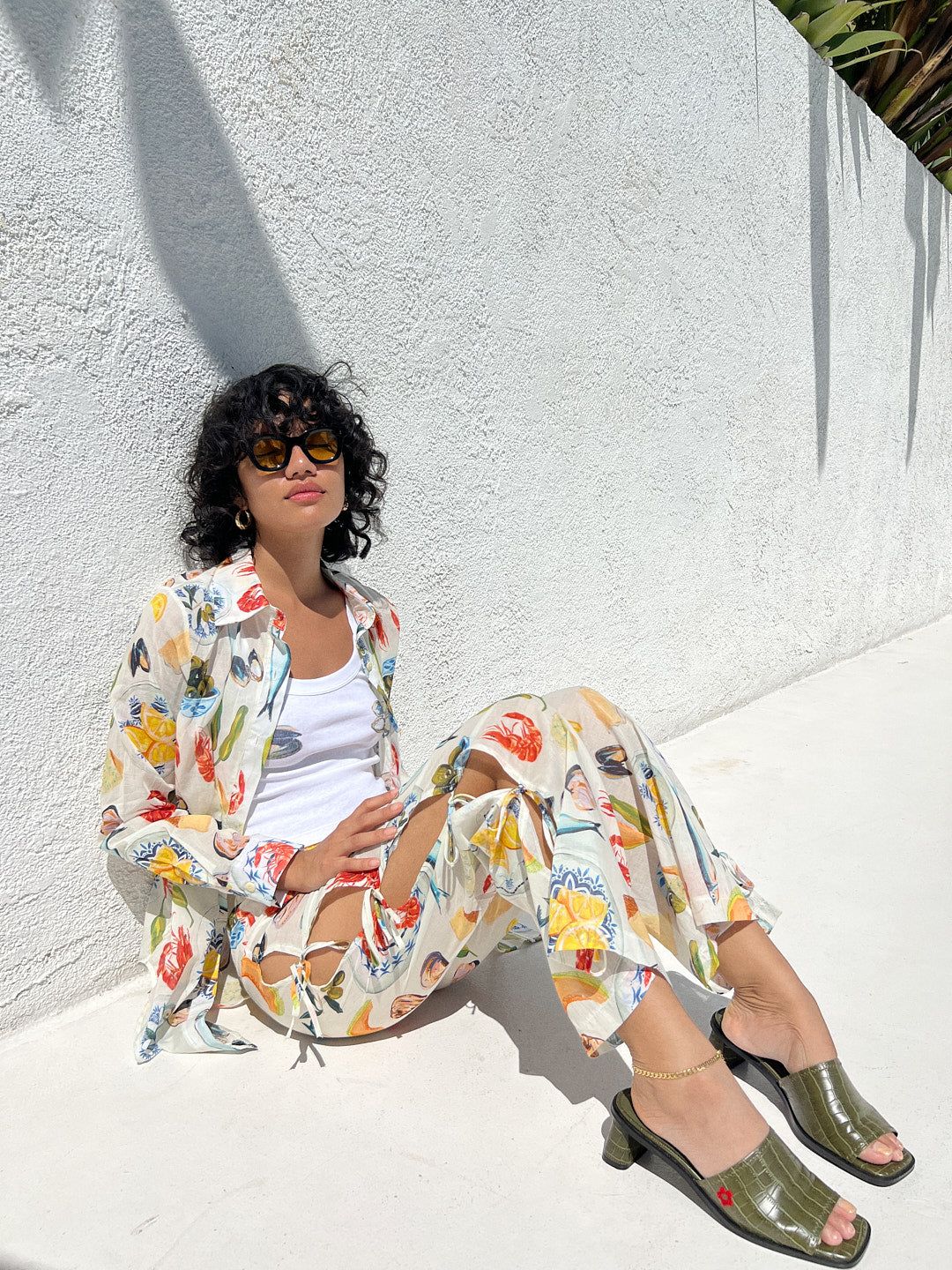 Evelyn Tie Pant - Tapas Ivory sold by Lisa Says Gah product image thumbnail 3