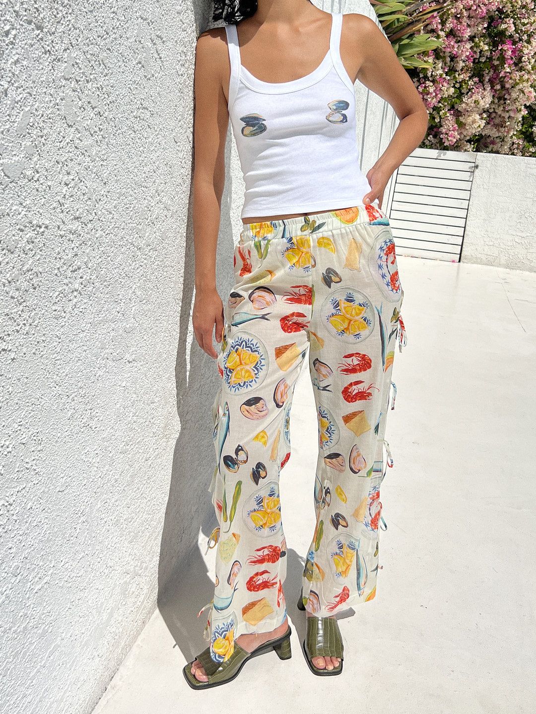 Evelyn Tie Pant - Tapas Ivory sold by Lisa Says Gah product image thumbnail 5