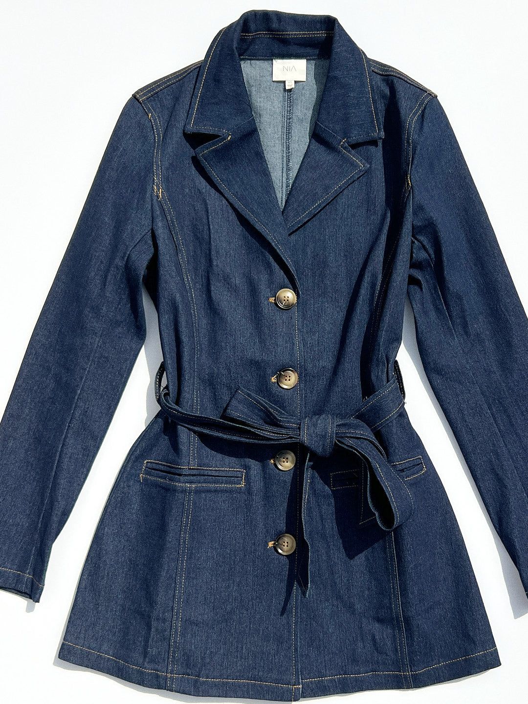 Emilio Trench - Indigo sold by Lisa Says Gah product image thumbnail 2
