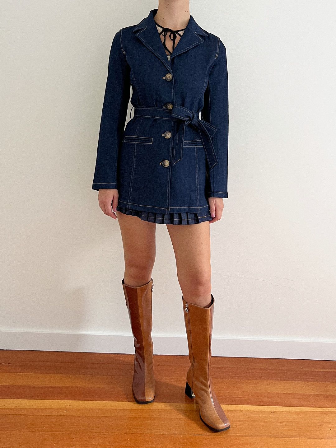 Emilio Trench - Indigo sold by Lisa Says Gah product image thumbnail 3