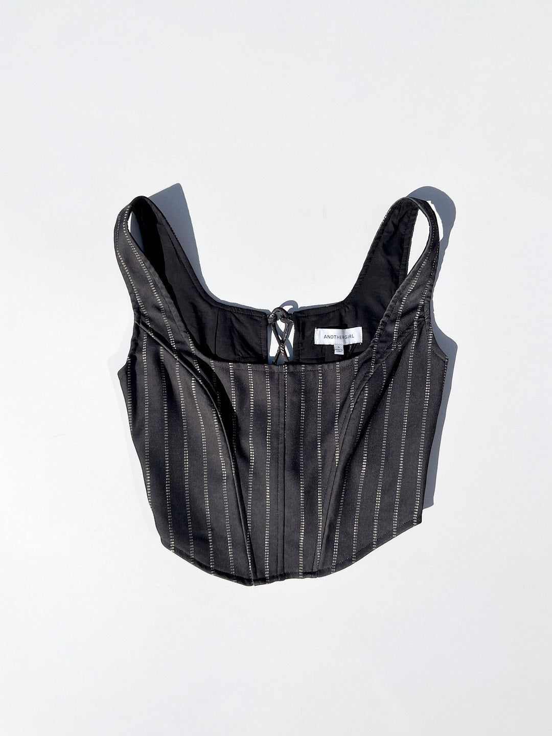 Lace Up Corset Top - Dot Pinstripe sold by Lisa Says Gah product image thumbnail 3