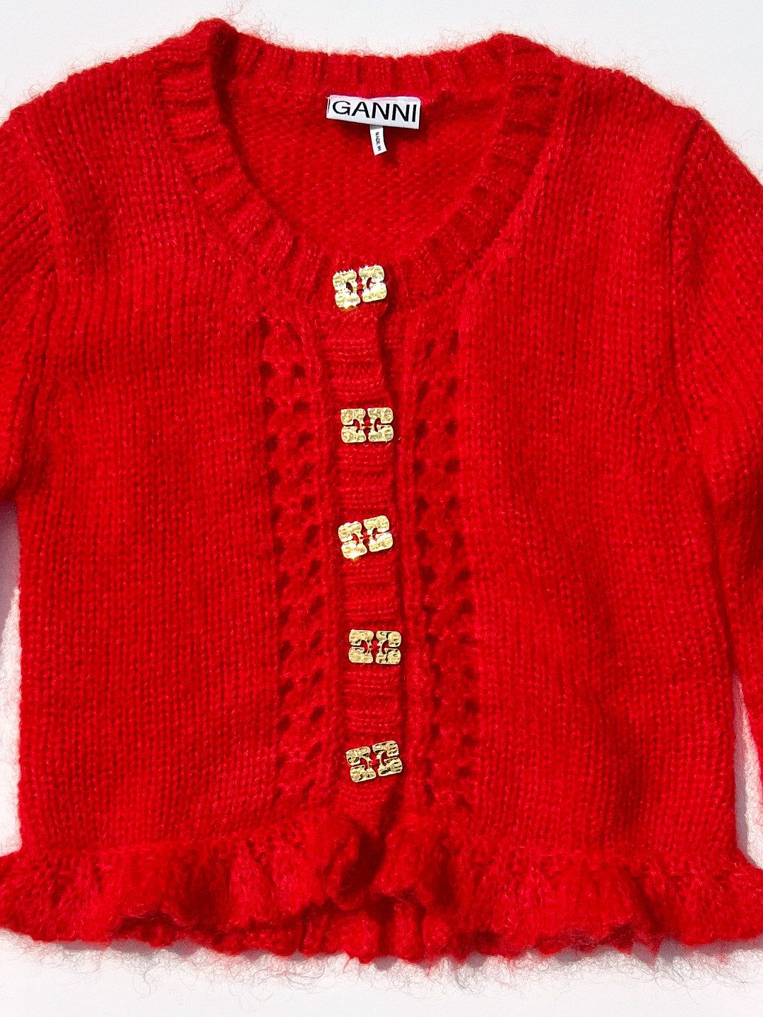 Mohair Cardigan - Racing Red sold by Lisa Says Gah product image thumbnail 3