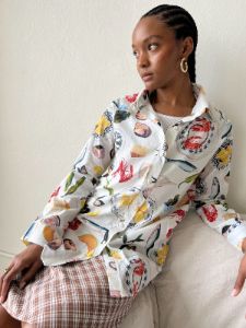 Tessa Button Down - Tapas Ivory sold by Lisa Says Gah