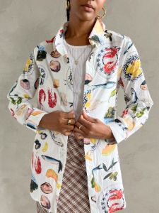 Tessa Button Down - Tapas Ivory sold by Lisa Says Gah