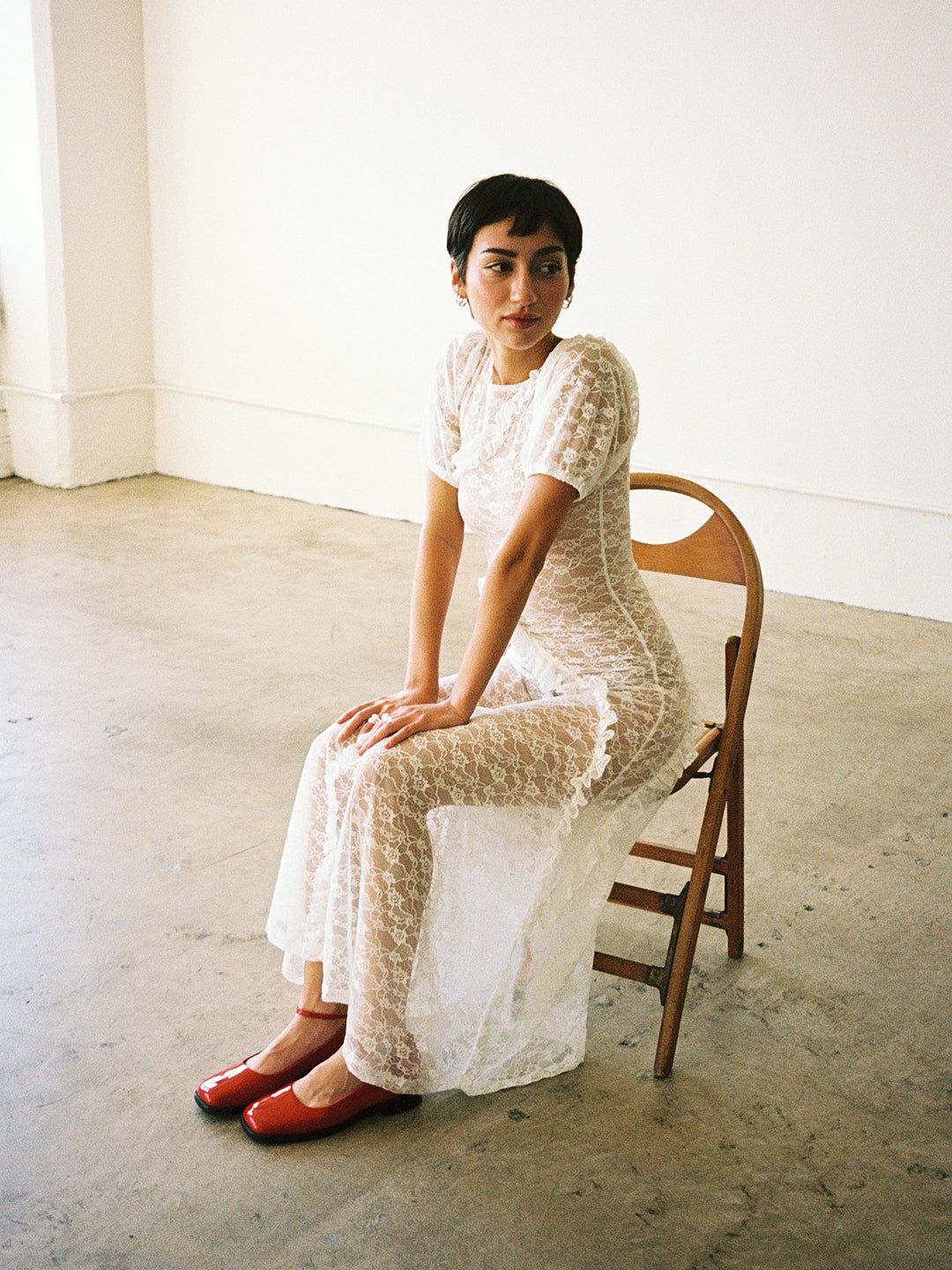 Flower Lace Midi Dress - White sold by Lisa Says Gah product image thumbnail 3