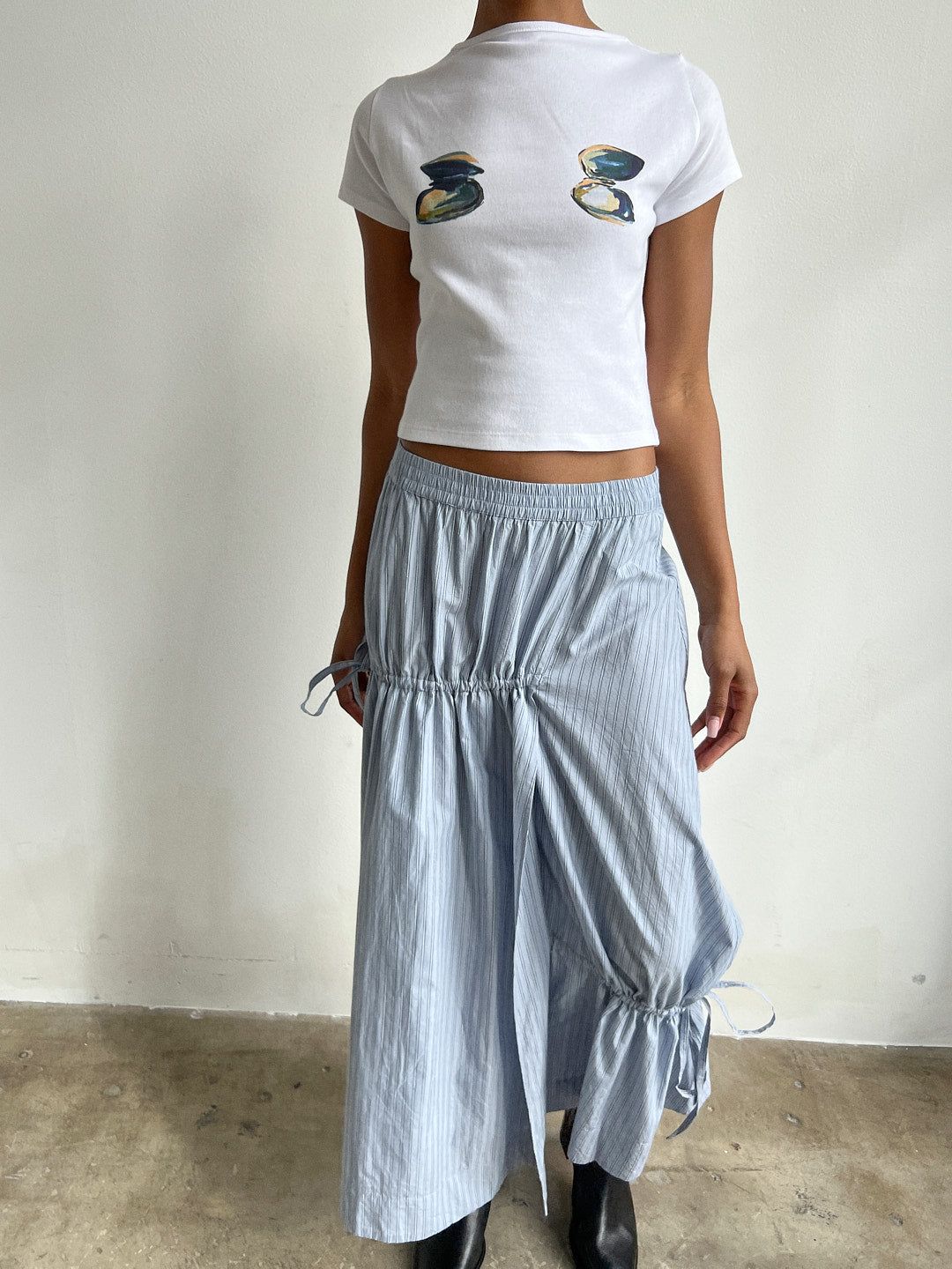 Marine Channel Midi Skirt - Blue Stripe sold by Lisa Says Gah product image thumbnail 2