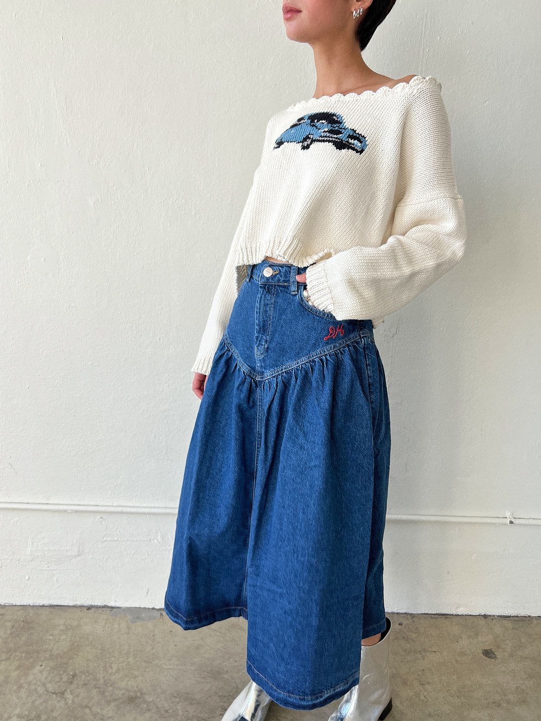 Fin Midi Skirt - Blue sold by Lisa Says Gah product image thumbnail 7