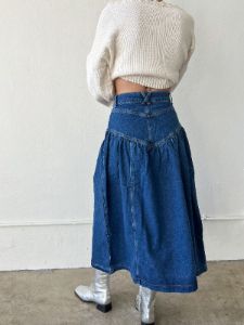 Fin Midi Skirt - Blue sold by Lisa Says Gah