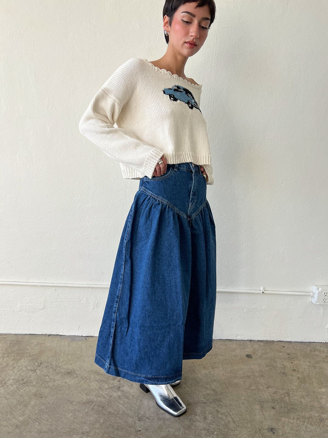 Fin Midi Skirt - Blue sold by Lisa Says Gah product image thumbnail 6
