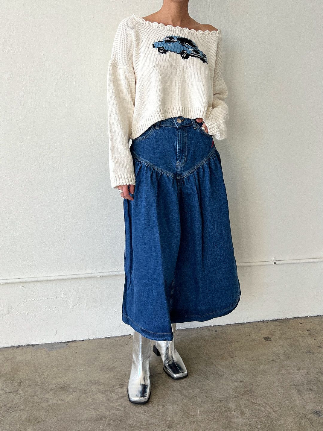 Fin Midi Skirt - Blue sold by Lisa Says Gah