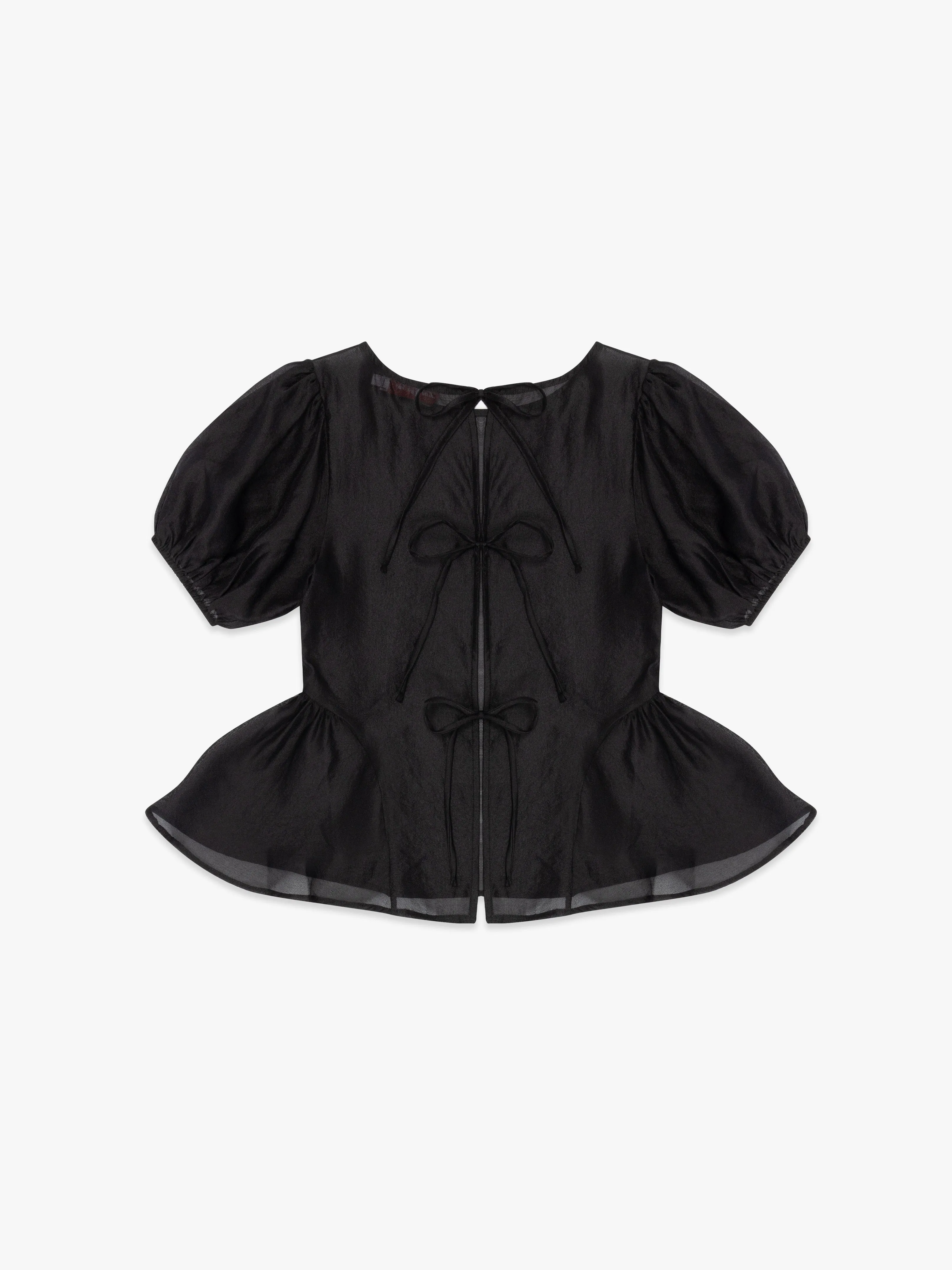 Petra Blouse - Black Organza sold by Lisa Says Gah product image thumbnail 2
