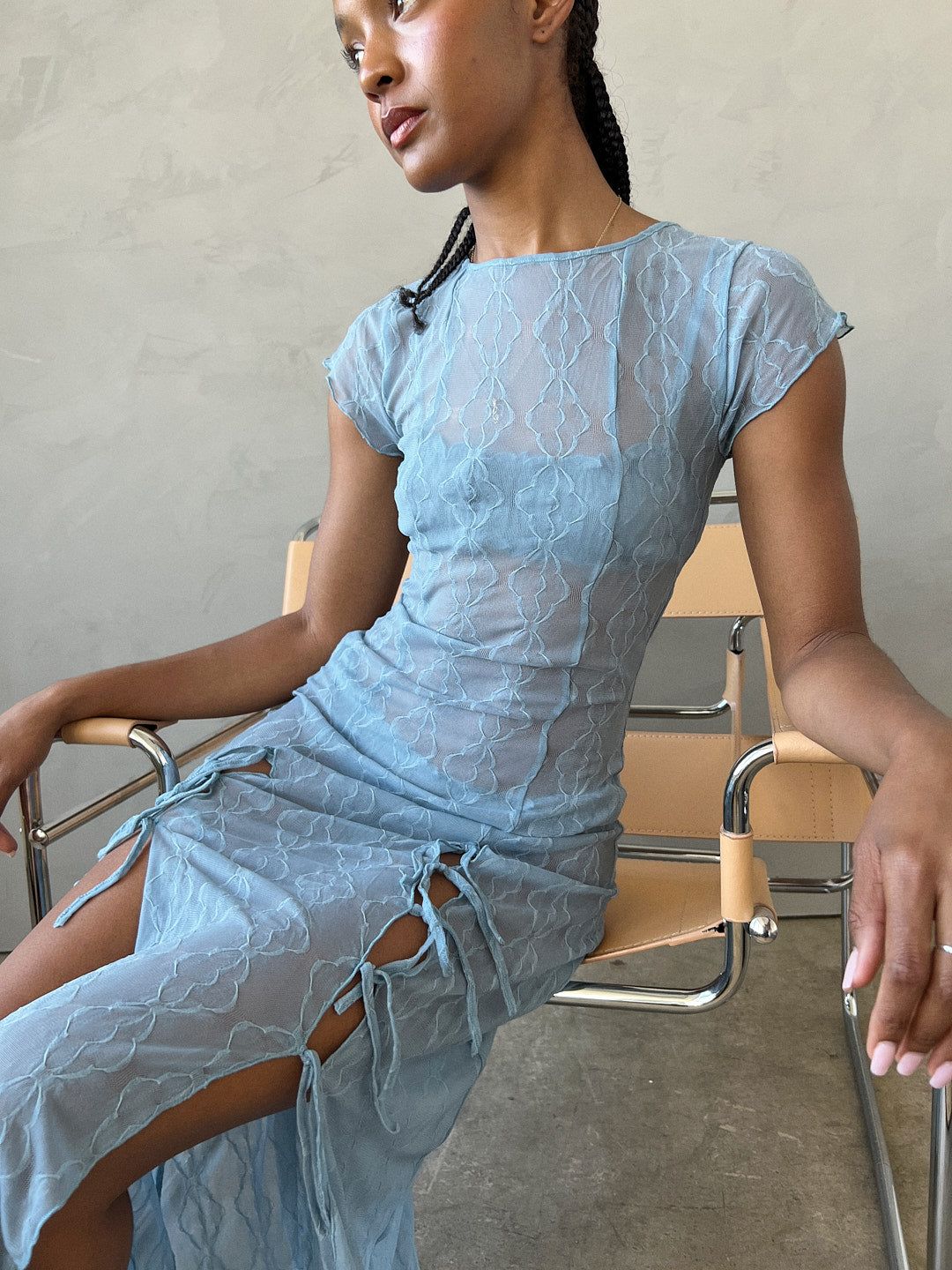 Mariposa Lace Midi Dress - Delicate Blue sold by Lisa Says Gah product image thumbnail 3