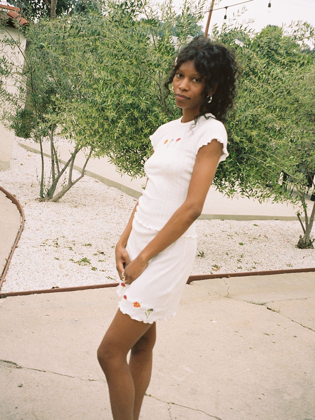 Rose Mini Skirt - Milk Bouquet sold by Lisa Says Gah product image thumbnail 9