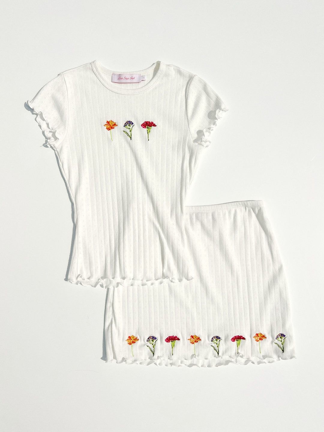 Rose Mini Skirt - Milk Bouquet sold by Lisa Says Gah product image thumbnail 10