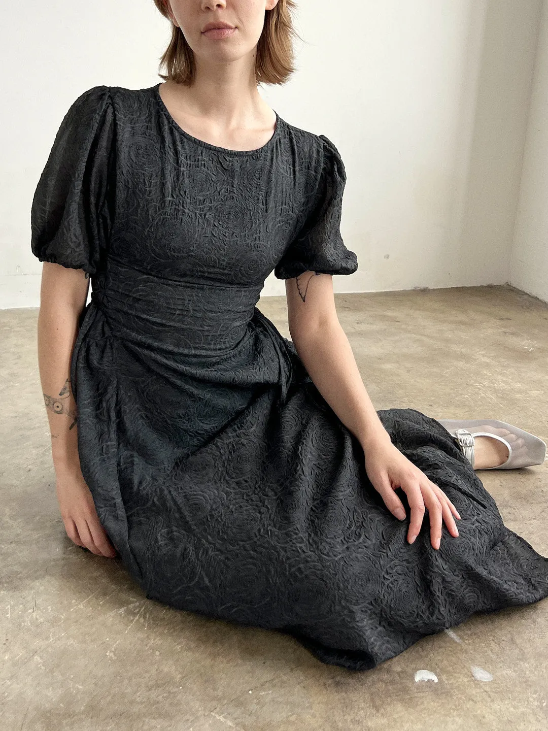 Gianna Dress - Black Rosette sold by Lisa Says Gah product image thumbnail 4