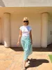 Maeve Midi Skirt - Green Stripe sold by Lisa Says Gah