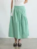 Maeve Midi Skirt - Green Stripe sold by Lisa Says Gah