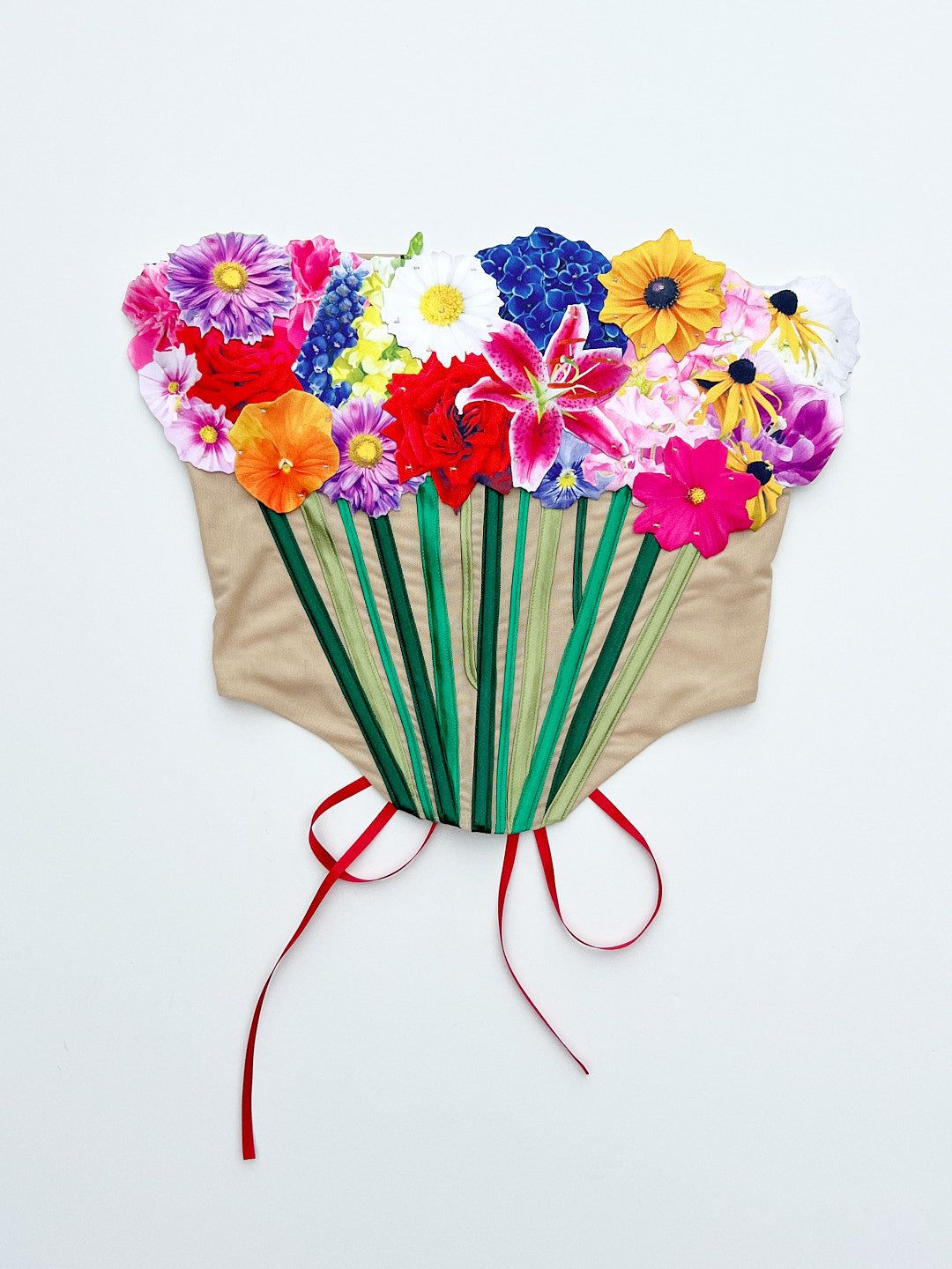 Bouquet Corset - Sand/Mesh Bouquet sold by Lisa Says Gah