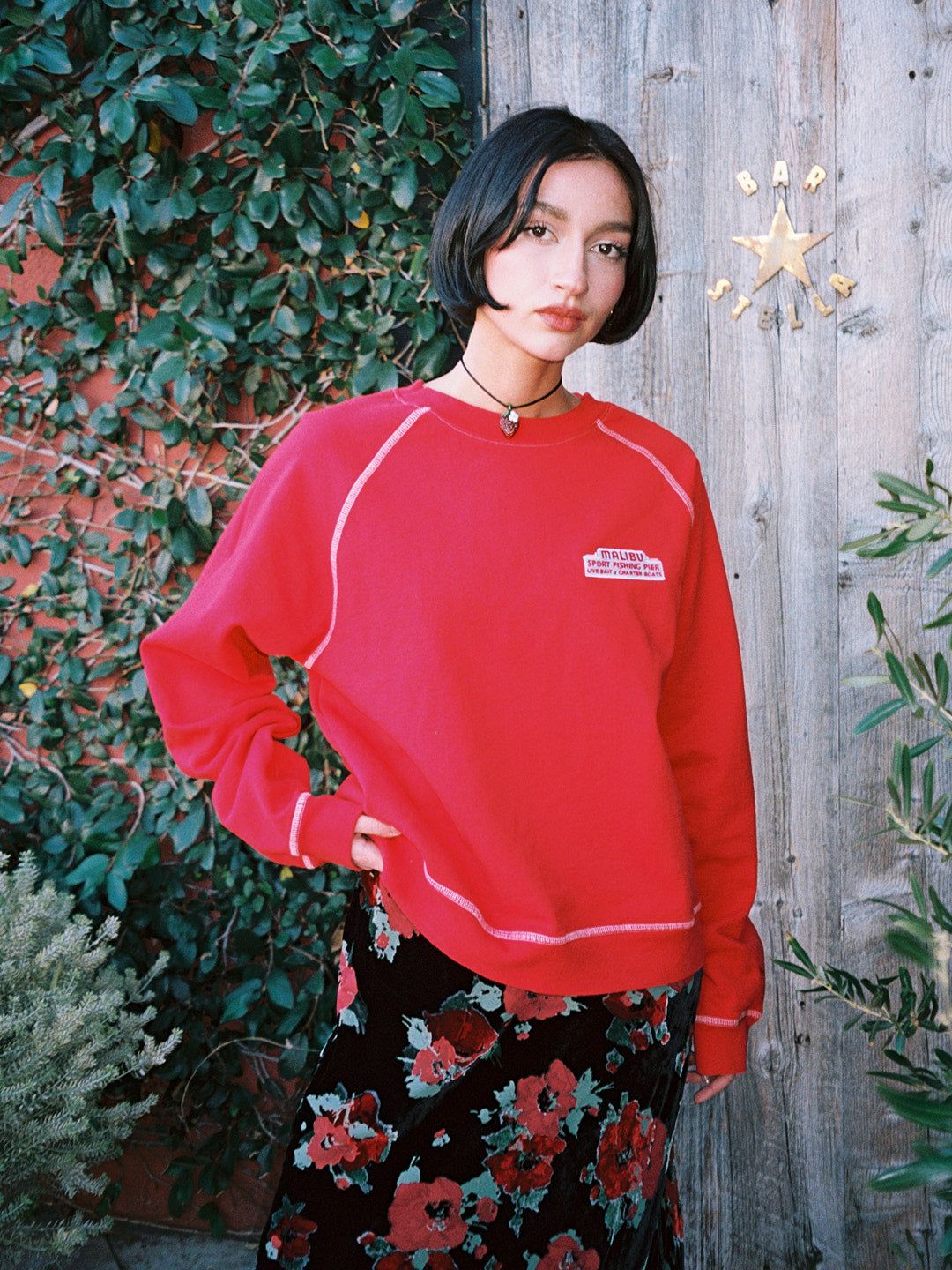 Malibu Pier Sweatshirt - Red/White sold by Lisa Says Gah product image thumbnail 3